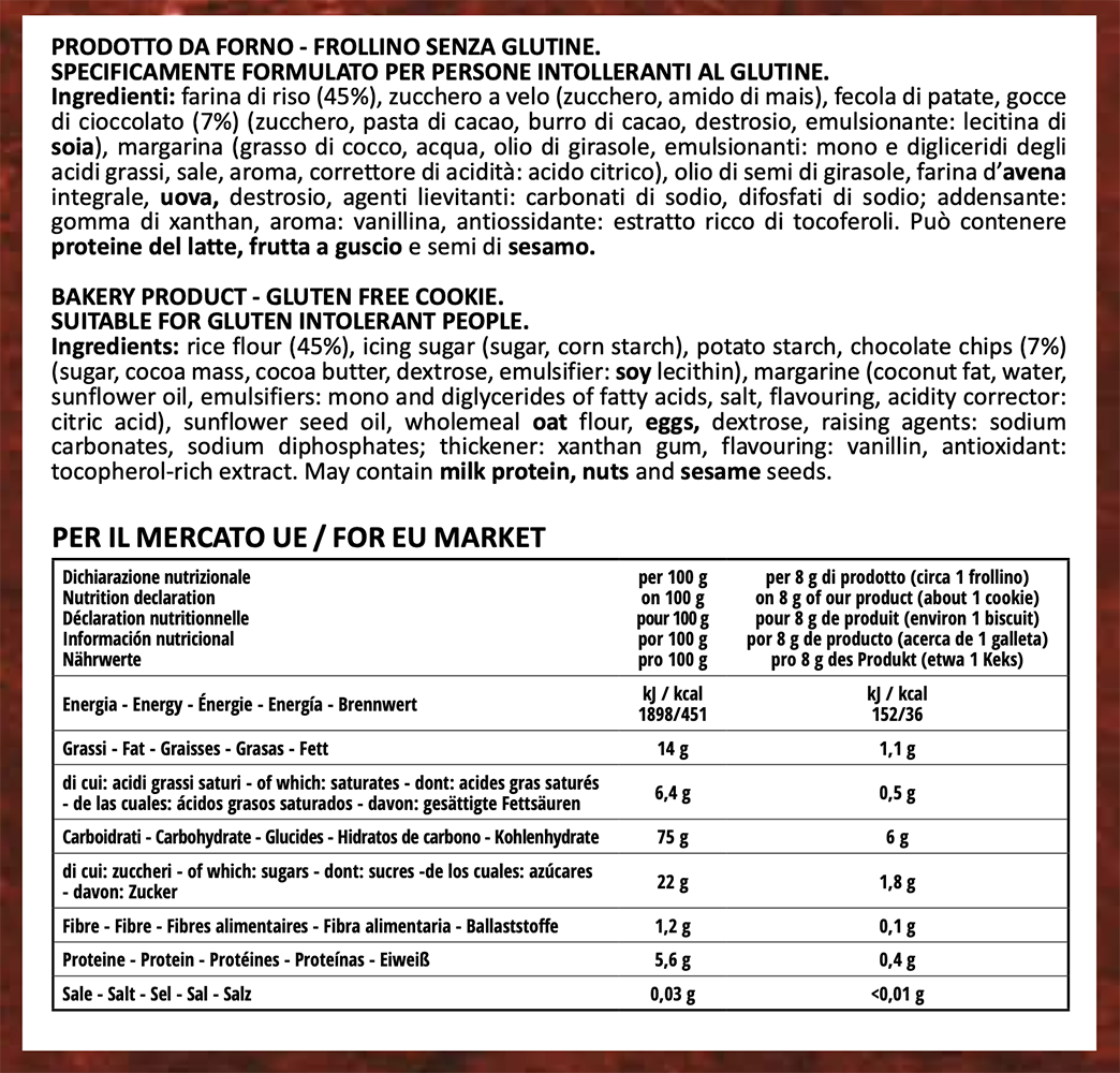 Frollini con Gocce di Cioccolato