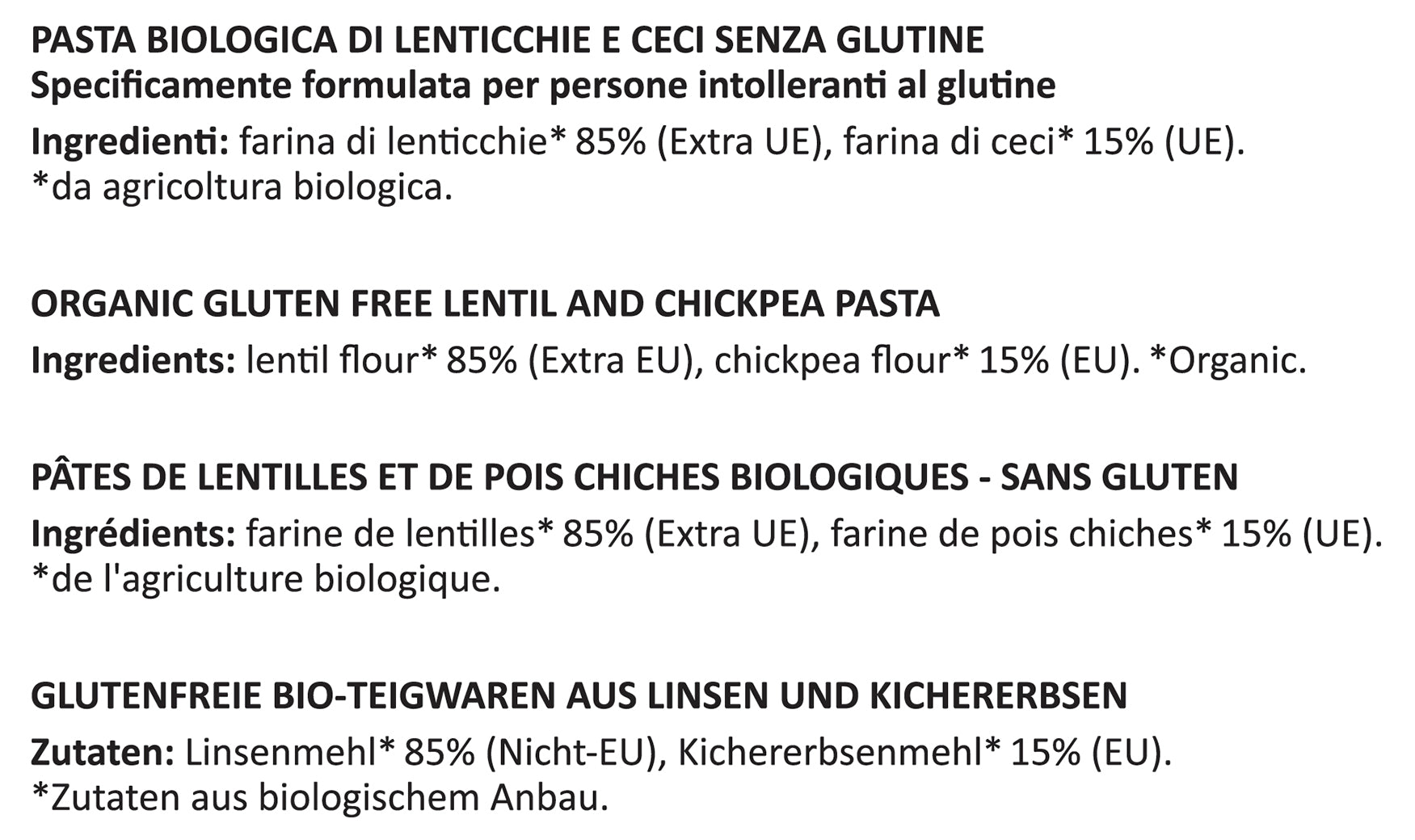 Penne Biologiche Lenticchie e Ceci - Farmo - Eat a better life