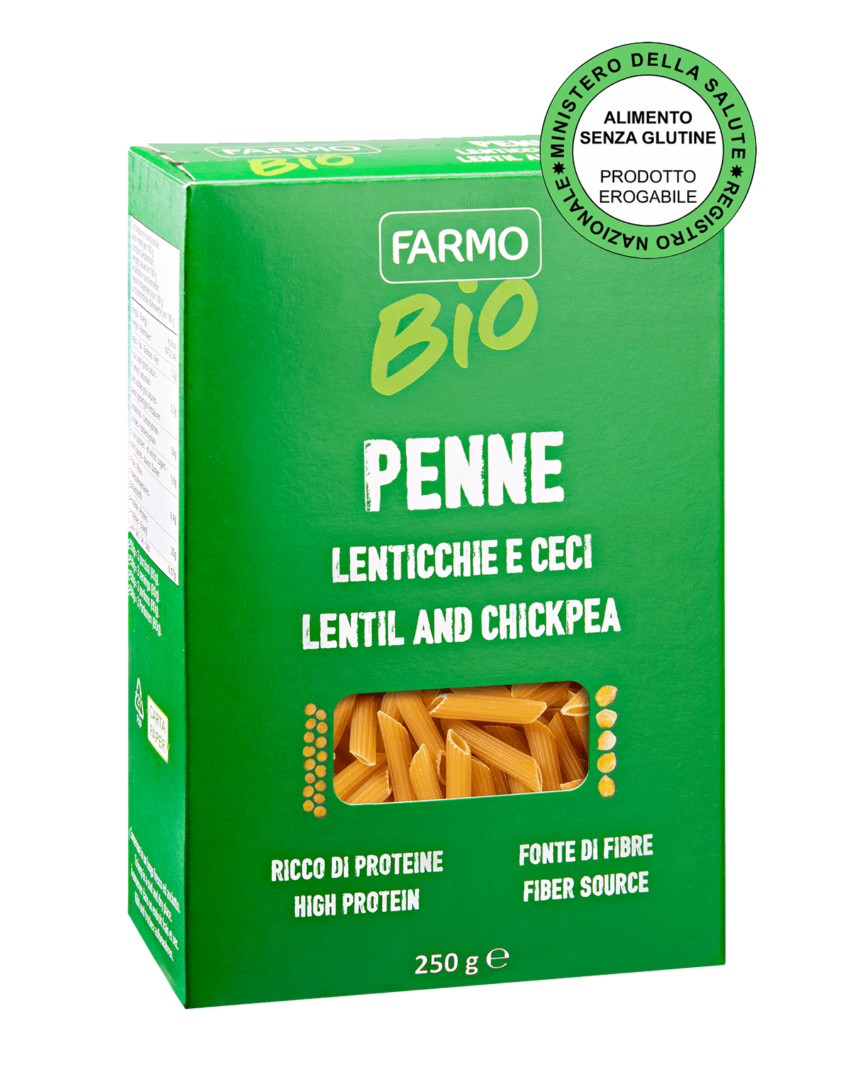 Penne Biologiche Lenticchie e Ceci - Farmo - Eat a better life